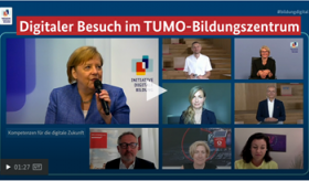 Virtueller Besuch der Bundeskanzlerin und der Bundesministerin für Bildung und Forschung im TUMO-Zentrum Berlin