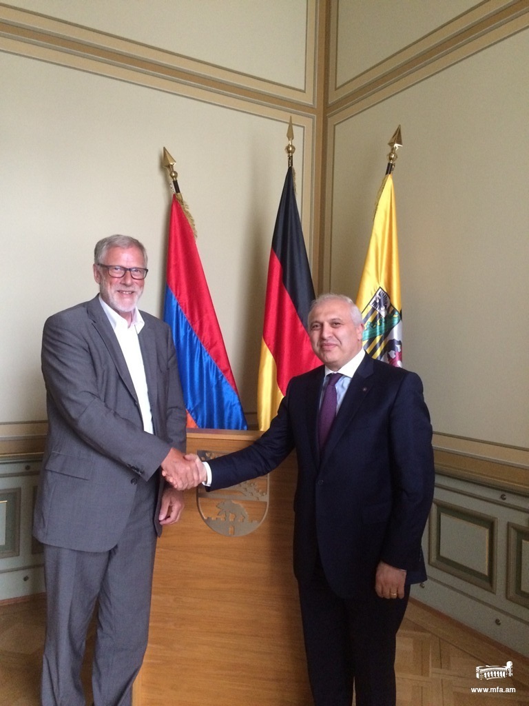 Arbeitsbesuch des Botschafters Ashot Smbatyan in Sachsen-Anhalt