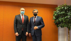 Treffen des Sekretärs des Sicherheitsrates der Republik Armenien, Armen Grigoryan  mit dem außen- und sicherheitspolitischen Berater von Bundeskanzler Olaf Scholz, Jens Plötner