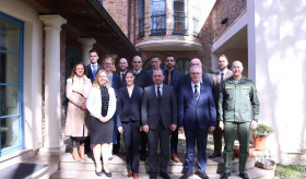 Treffen des Botschafters mit den Seminarteilnehmern der Führungsakademie der Bundeswehr