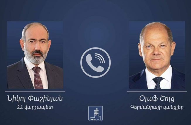 Nikol Pashinyan and Olaf Scholz hold phone conversation