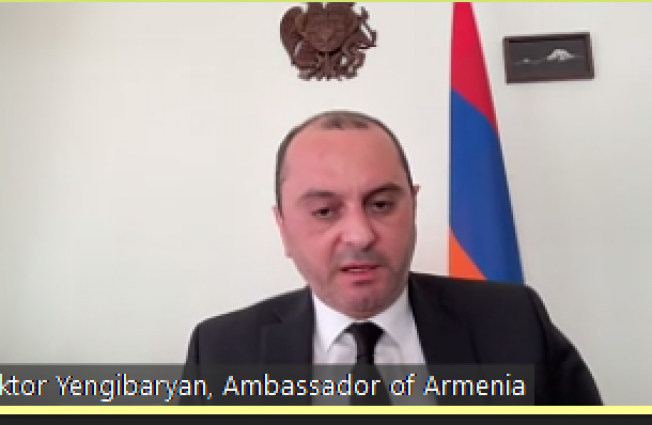 Botschafter nahm an einer Online-Diskussion zum Thema "Armenisch-deutsche Wirtschaftsbeziehungen im Rahmen der Zusammenarbeit mit der EU" teil
